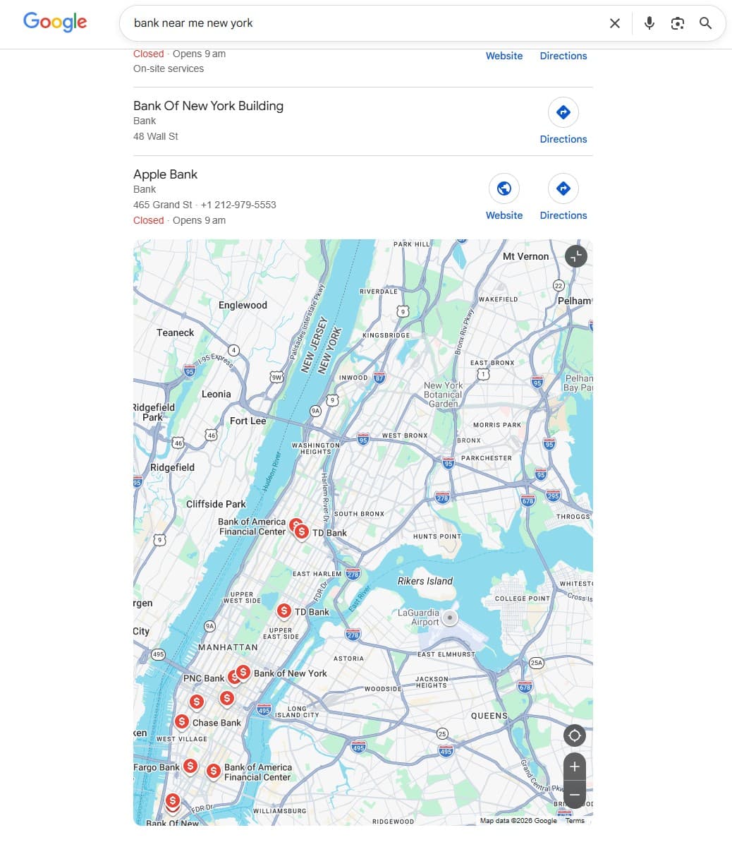 GMB on the map example