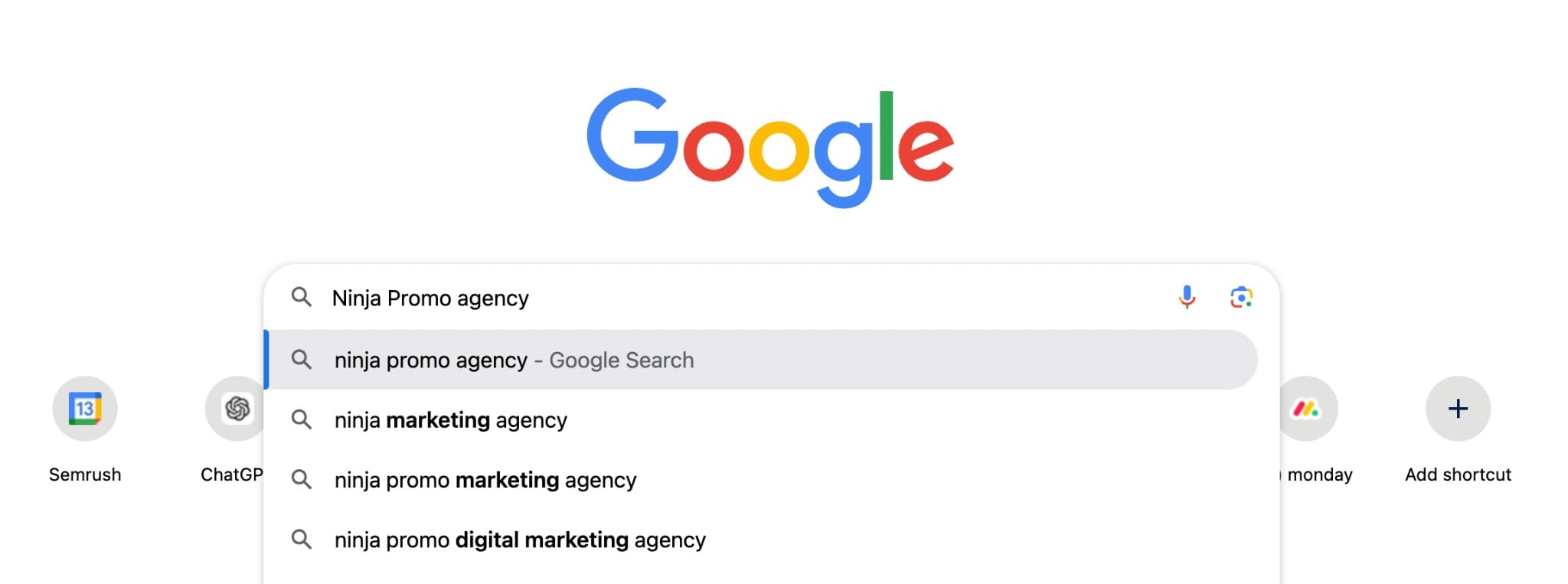 Ninja Promo in Google