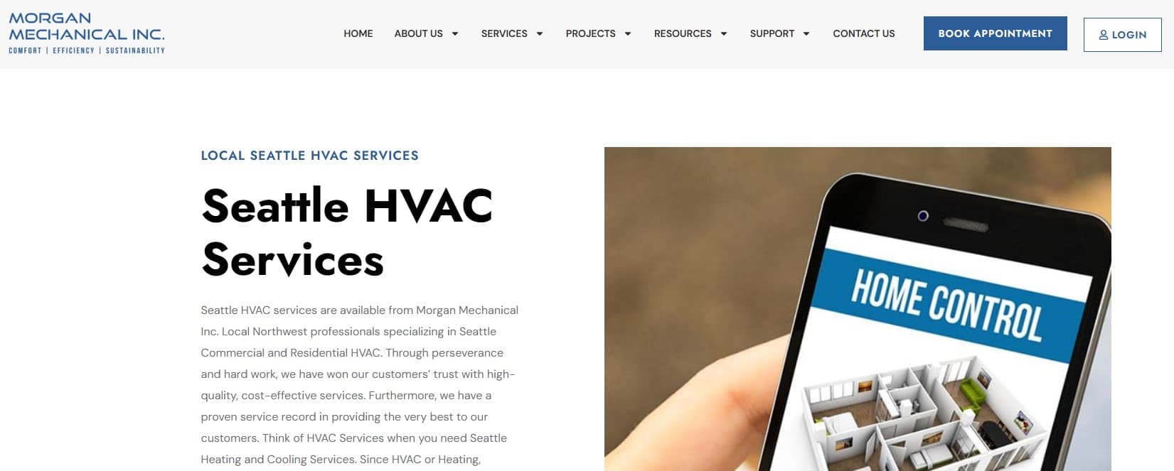 HVAC services page