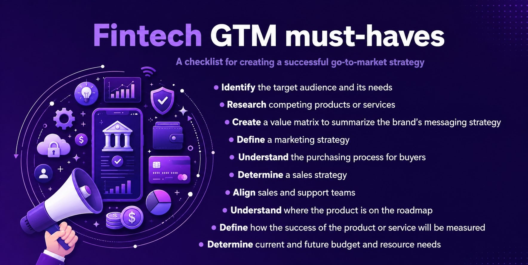 Fintech Go-To-Market Strategy Must-Haves Checklist