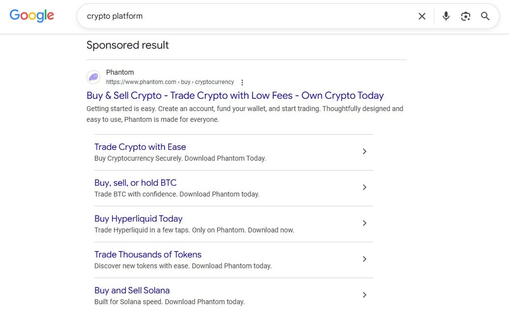 crypto PPC ads